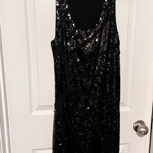 Elegant Black Sequin Dress